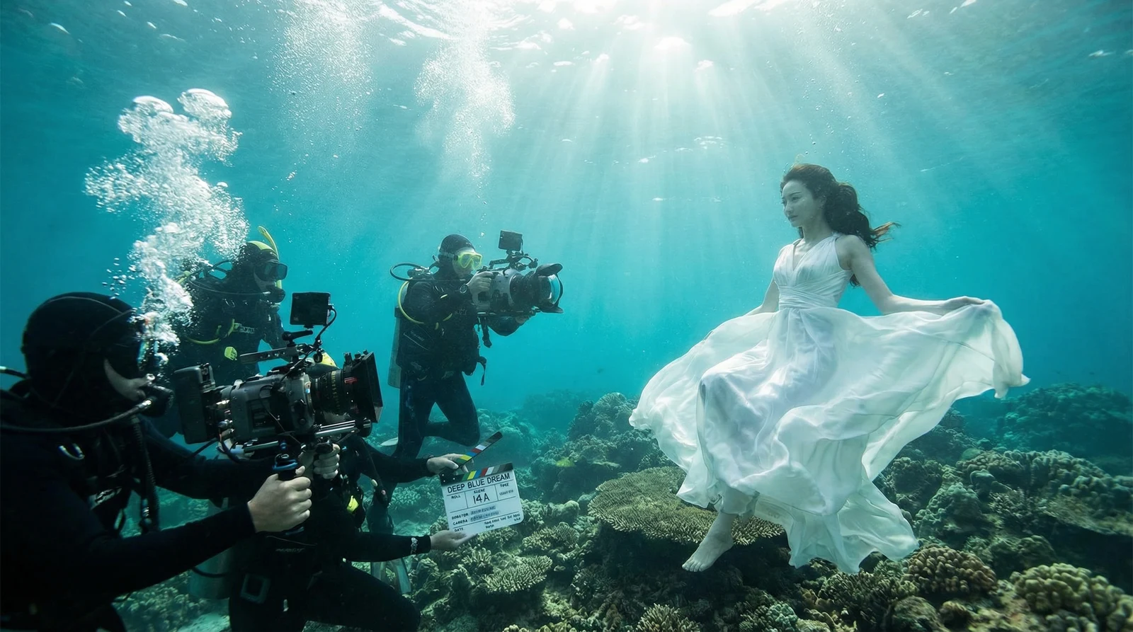 丝瓜视频萝莉岛栏目水下拍摄现场花絮